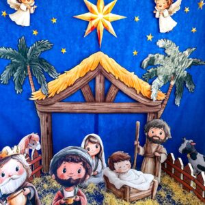 Painel Natal Cristão 3D ♥️