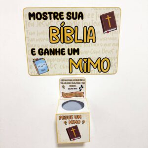 Dia da Bíblia: Plaquinha + caixa de mensagens 📖💛