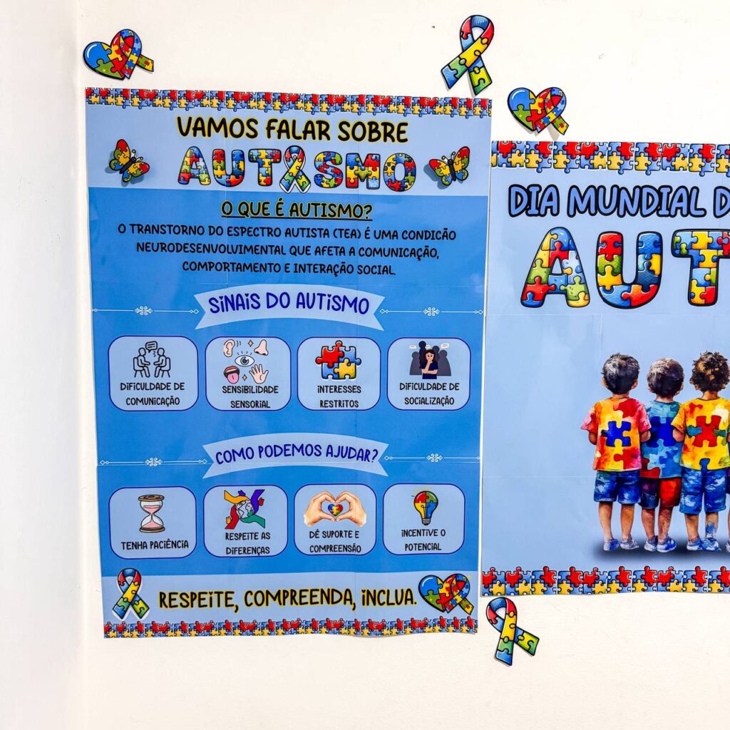 Kit Painel cartaz + Árvore da Inclusão – Dia do Autismo 里 – Prof. Tamii