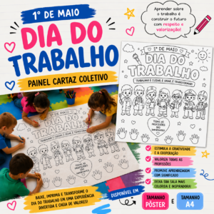 Painel Cartaz Coletivo - Dia do Trabalho